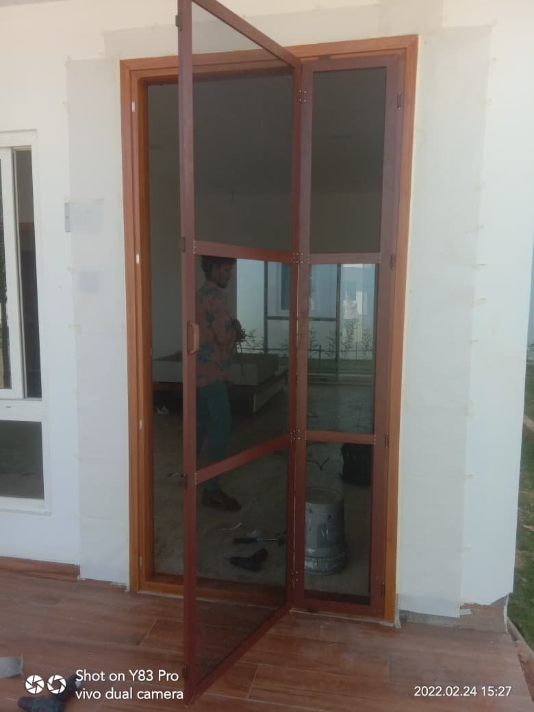 Open Folding Door
